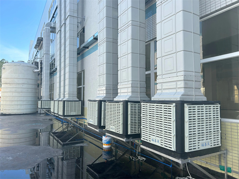 紡織廠工廠降溫用水簾效果好還是環(huán)?？照{(diào)效果好